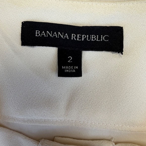 Banana Republic Womens White Beaded Embellished Jeweled Fit Flare Dress 2 - Picture 5 of 12